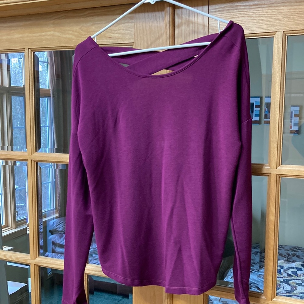 Super soft cross back long sleeve tee